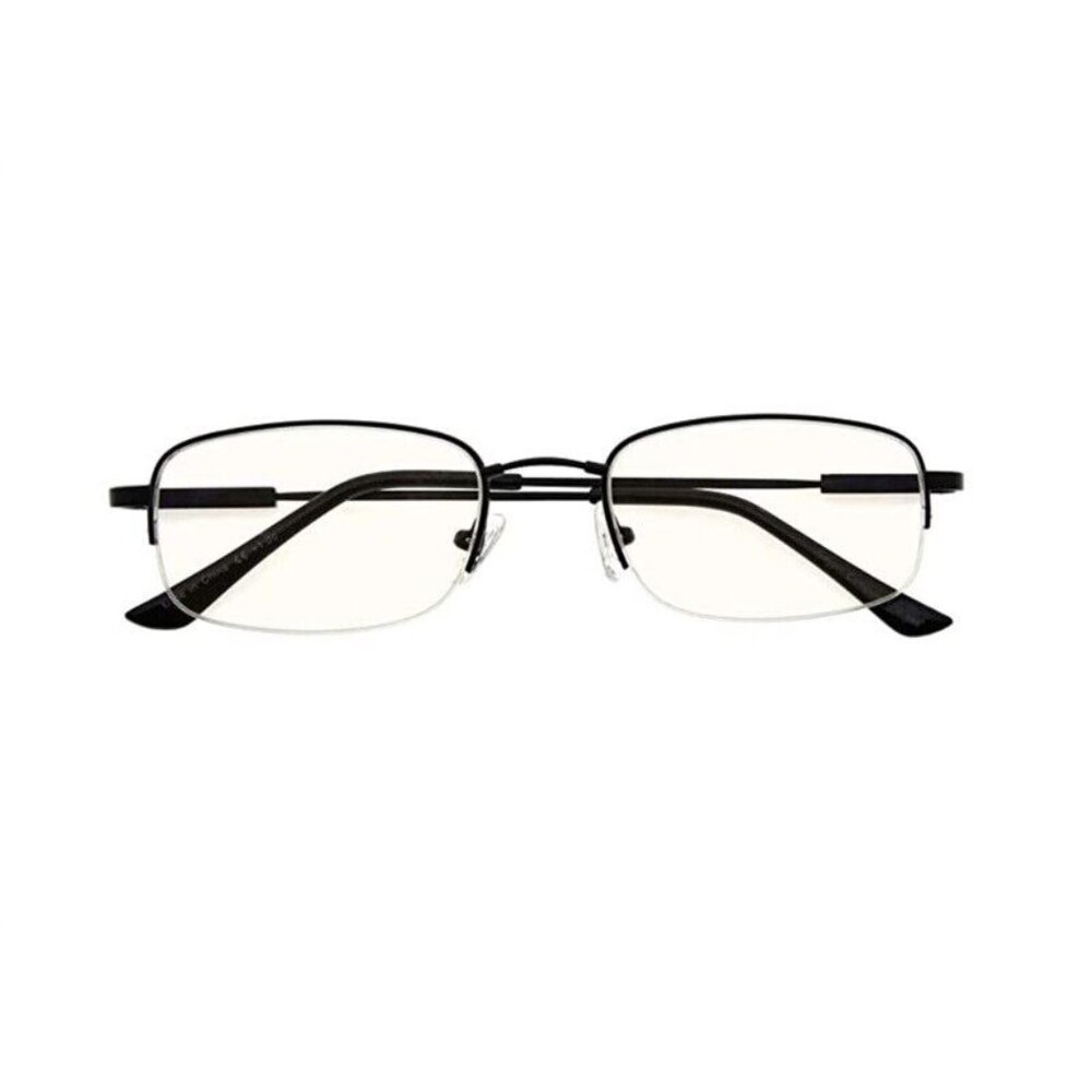 CessBlu Half Rim Metal Blue Light Reading Glasses 3.00x Unisex 87308